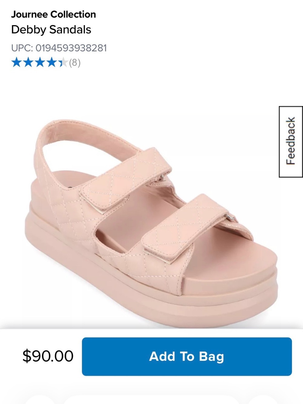 2” Platform Strappy Sandal Journee Collection